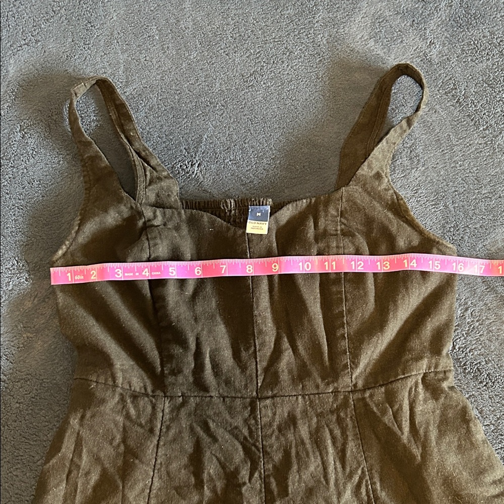 Old Navy Black Linen Midi Dress - Picture 3 of 5
